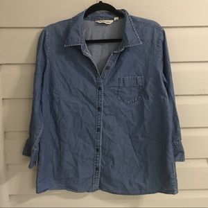 St. John’s Bay Denim Chambray Shirt- XL